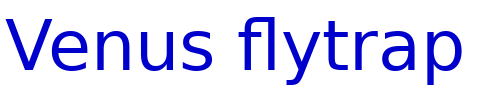 Venus flytrap & the bug Schriftart
